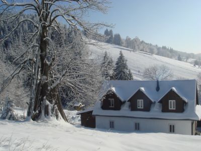 Horská chata Beskýdek II v zimě